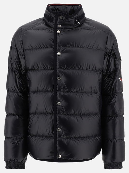 Down jackets Solid colour  Blue - Moncler Men | PLP | VIETTI Online Store 
