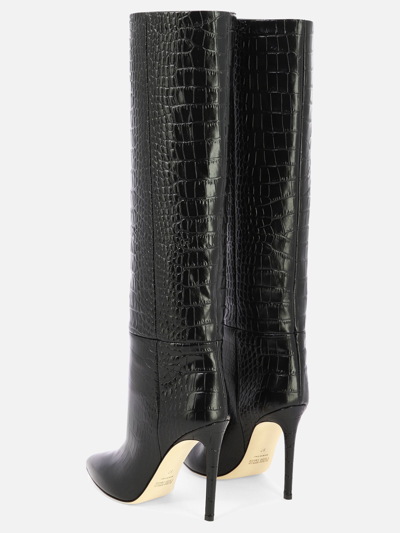 "Embossed Croco" boots