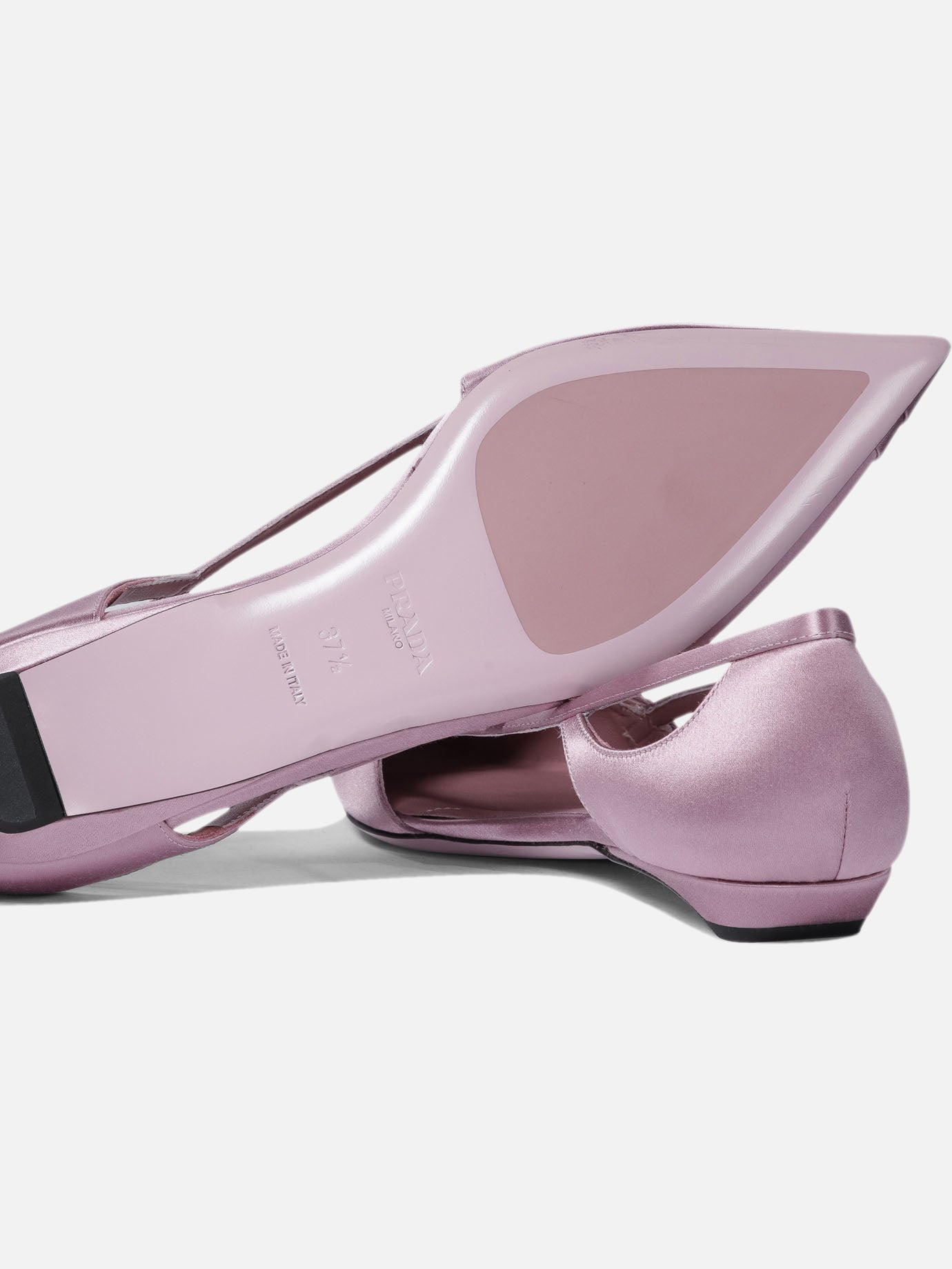 Satin cut-out ballet flats