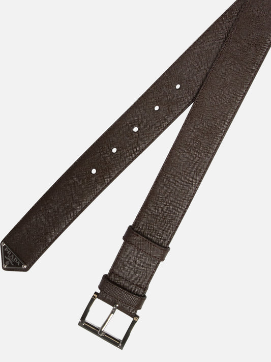 Leather belts 100% calf leather  Brown - Prada Men | PLP | VIETTI Online Store | 2
