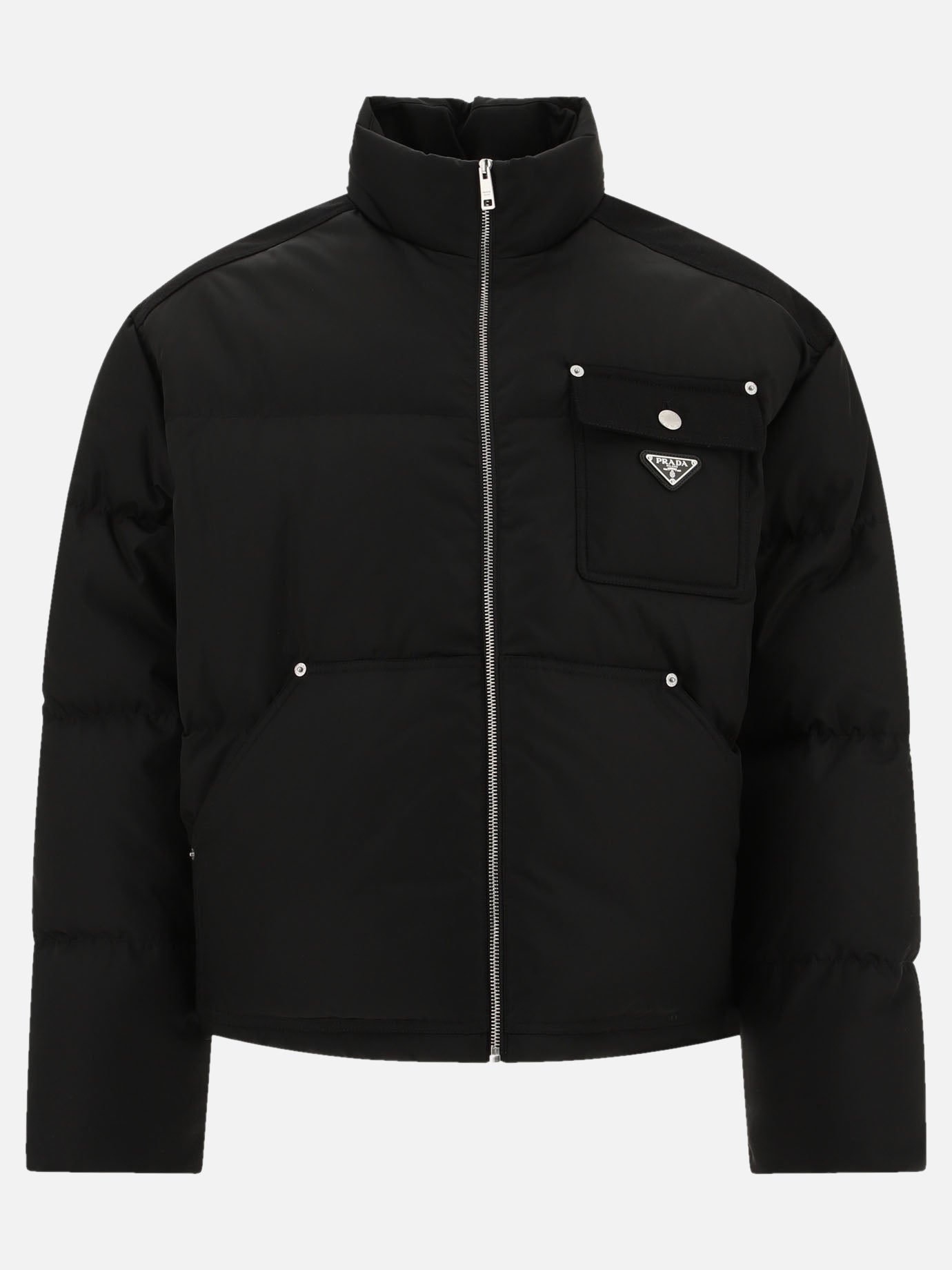 Down jackets Solid colour  Black - Prada Men | PDP | VIETTI Online Store | Zoom-Modal
