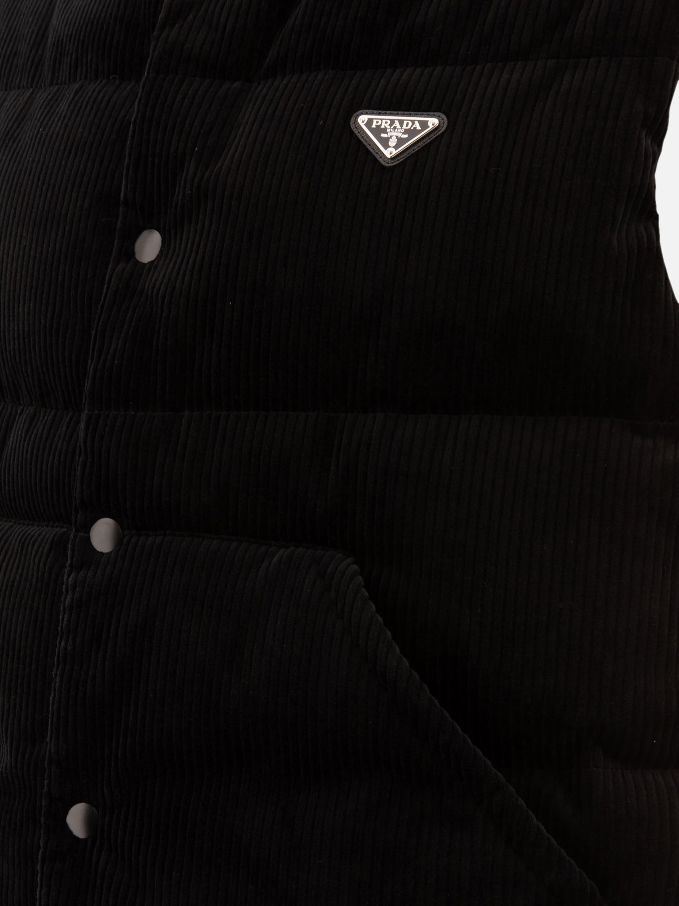 Prada Corduroy down vest Black