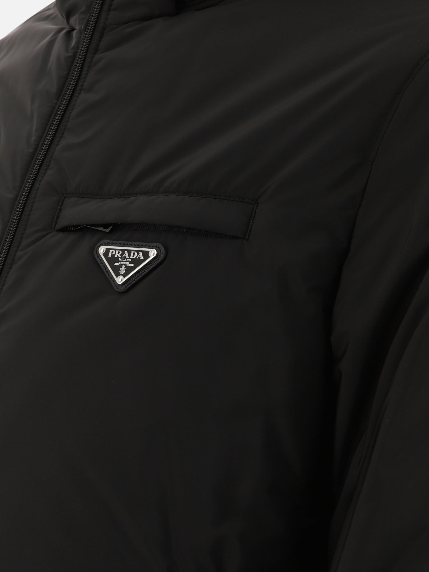 Down jackets Solid colour  Black - Prada Men | PDP | VIETTI Online Store | thumbnail_4