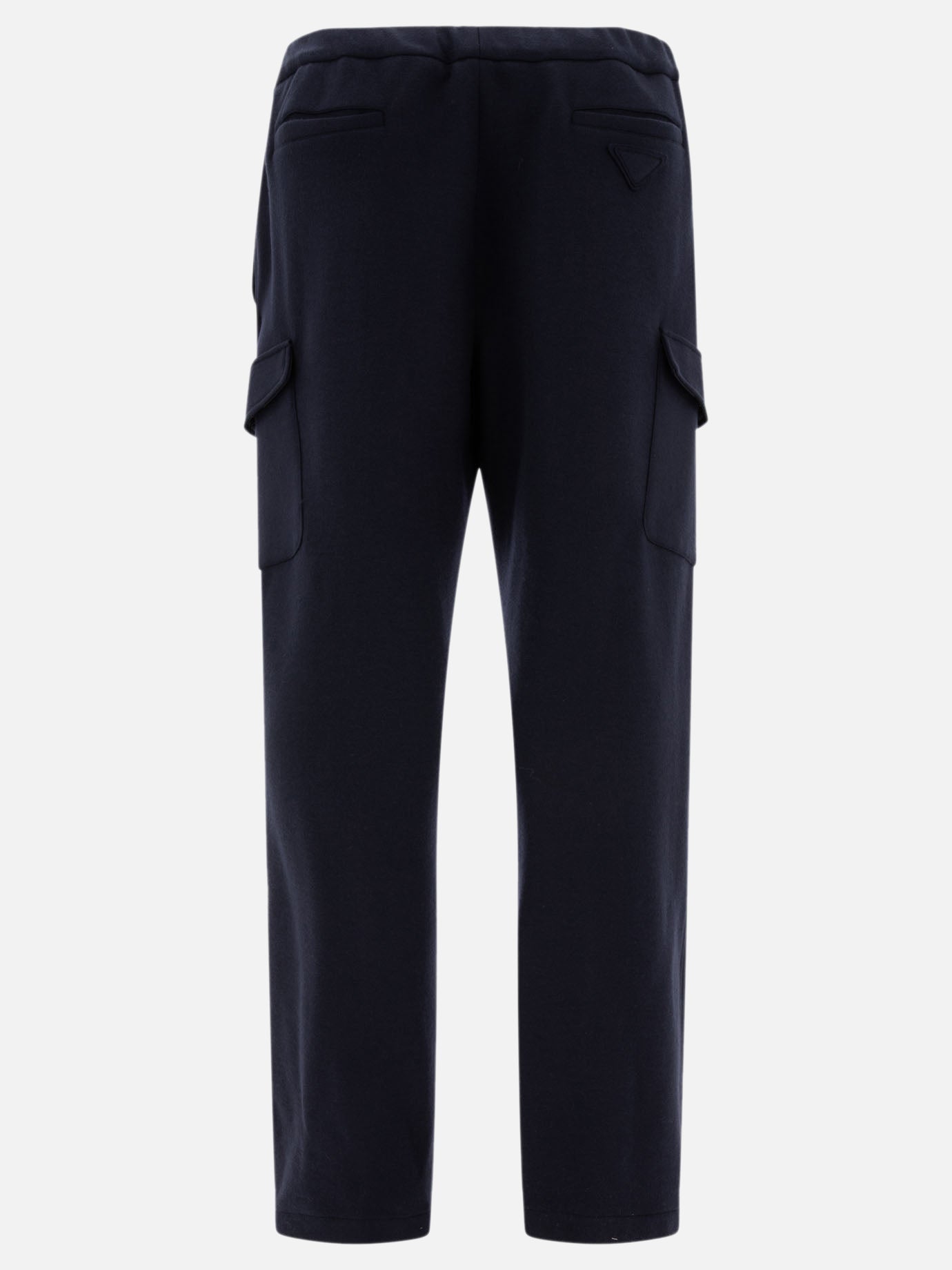 Cargo trousers in cashmere and wool