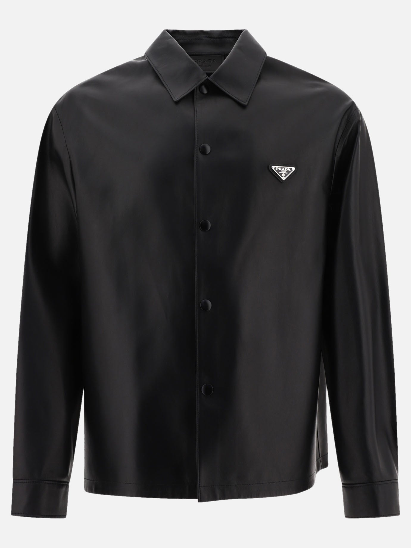 Nappa shirt with triangle logo