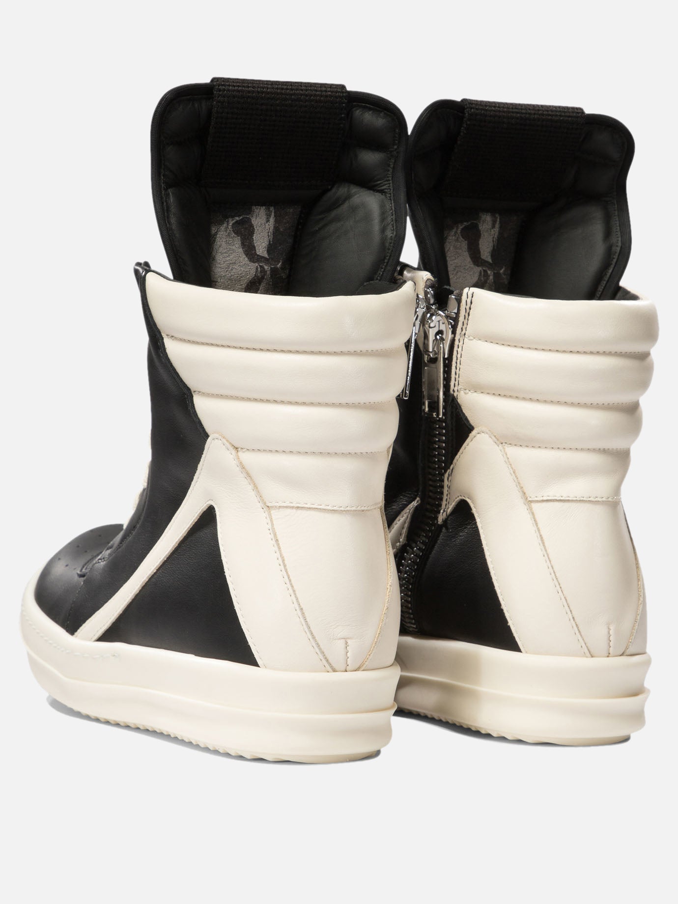 High top sneakers 100% calf leather - 100% rubber  Black - Rick Owens Women | PDP | VIETTI Online Store | thumbnail_4