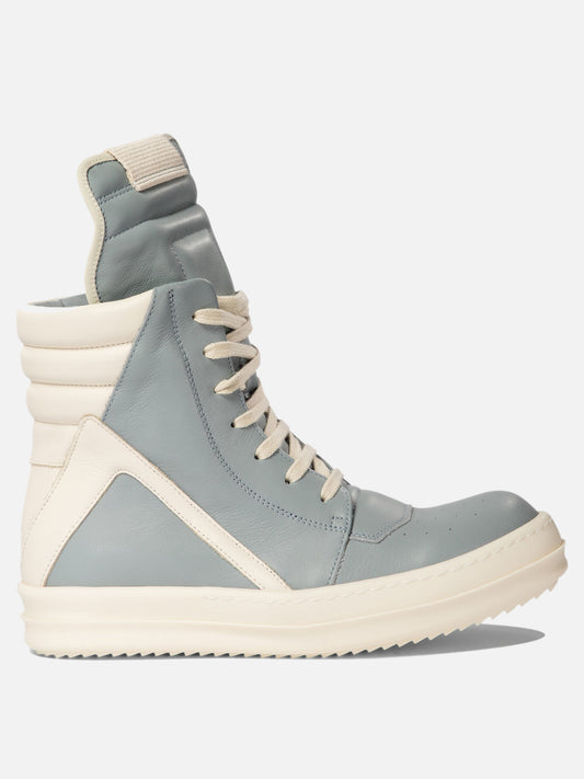 High top sneakers 100% calf leather - 100% rubber  Light blue - Rick Owens Women | PDP | VIETTI Online Store 
