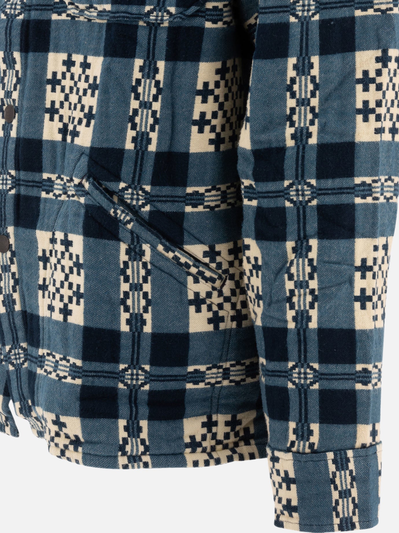 RRL by Ralph Lauren Patterned jacquard overshirt Blue