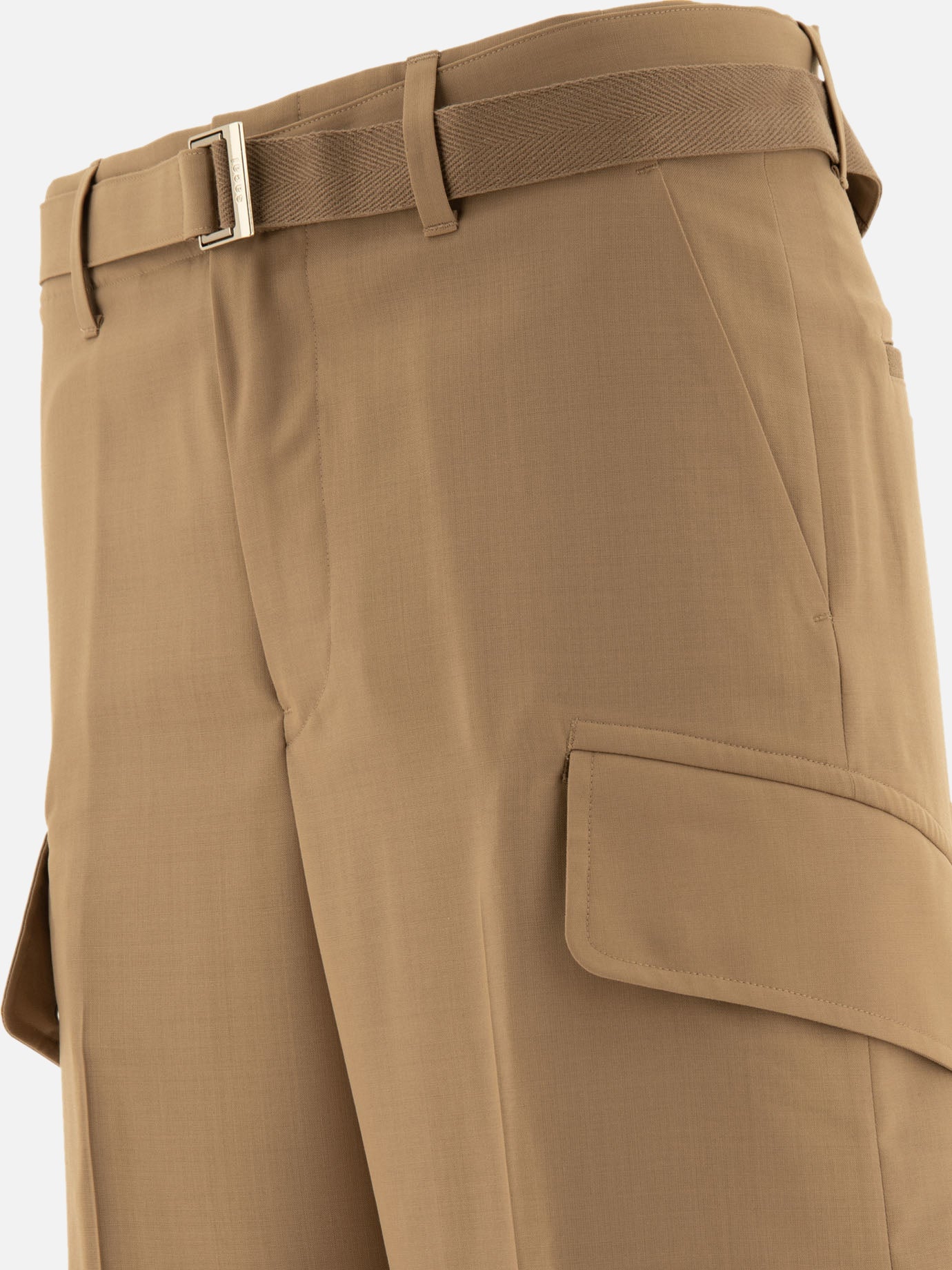 Sacai Belted trousers Beige