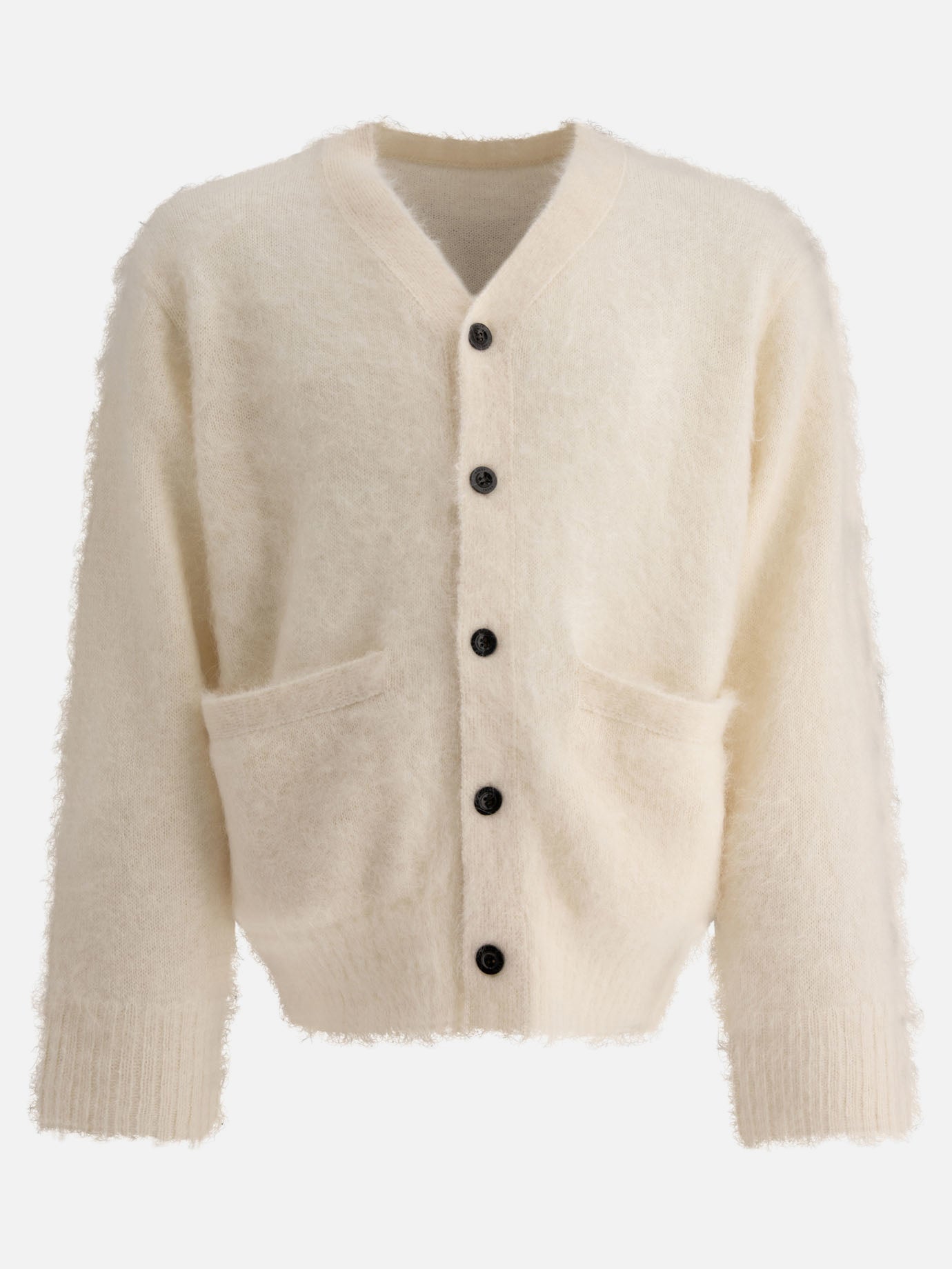 Sacai "Gonz Mohair Knit" cardigan White