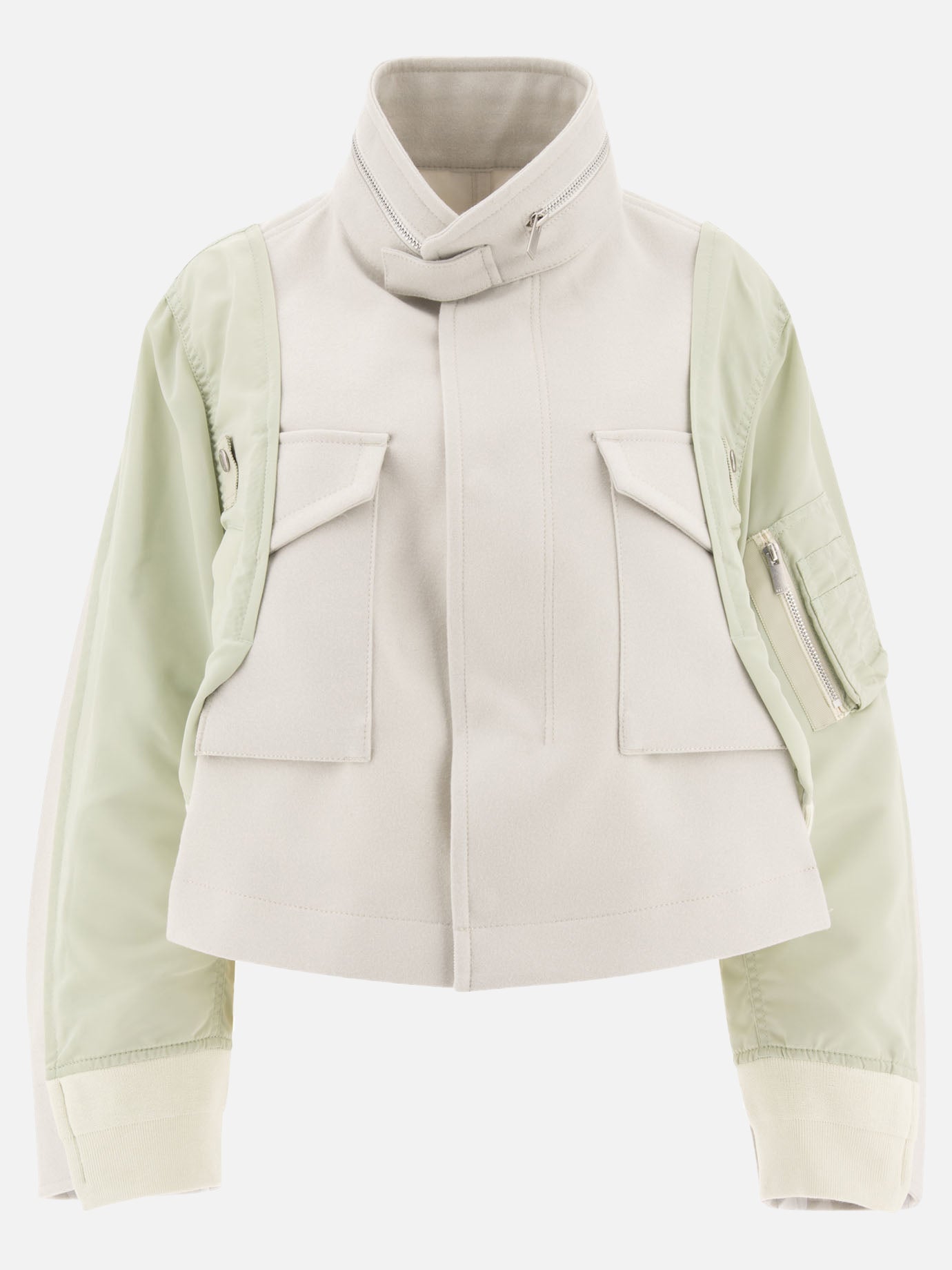 Bomber jackets Solid colour  Green - Sacai Women | PDP | VIETTI Online Store | Zoom-Modal
