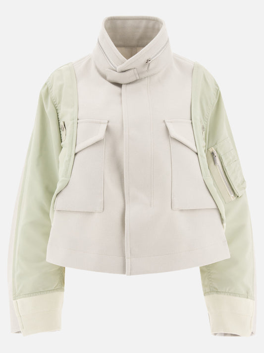 Bomber jackets Solid colour  Green - Sacai Women | PLP | VIETTI Online Store 
