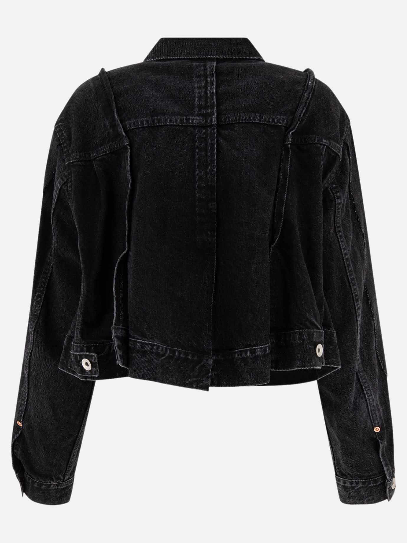 Denim jackets Solid colour  Black - Sacai Women | PDP | VIETTI Online Store | thumbnail_2