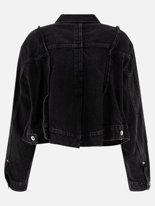 Denim jackets Solid colour  Black - Sacai Women | PLP | VIETTI Online Store | 2

