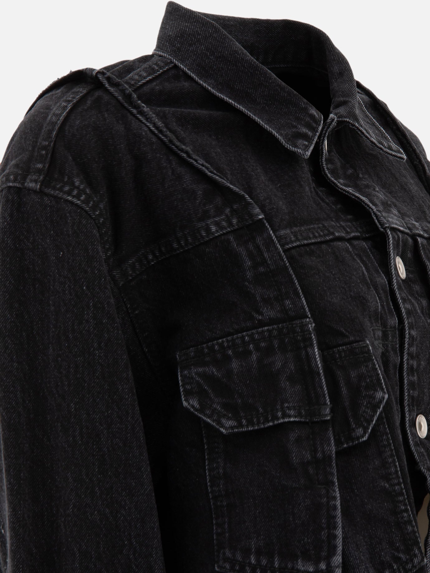 Denim jackets Solid colour  Black - Sacai Women | PDP | VIETTI Online Store | Zoom-Modal_4
