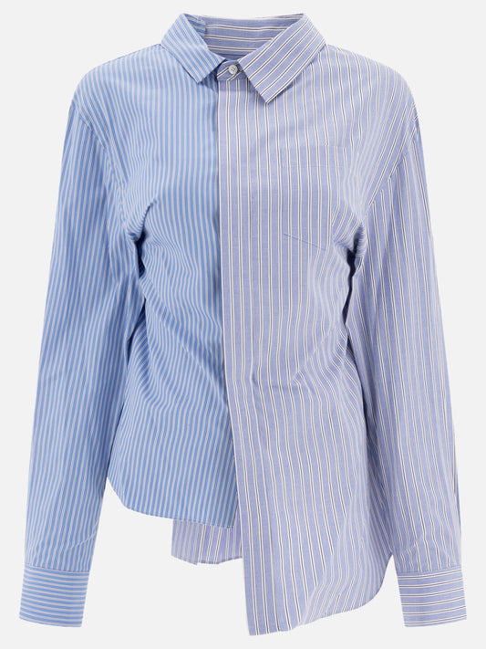 Poplin asymmetrical shirt