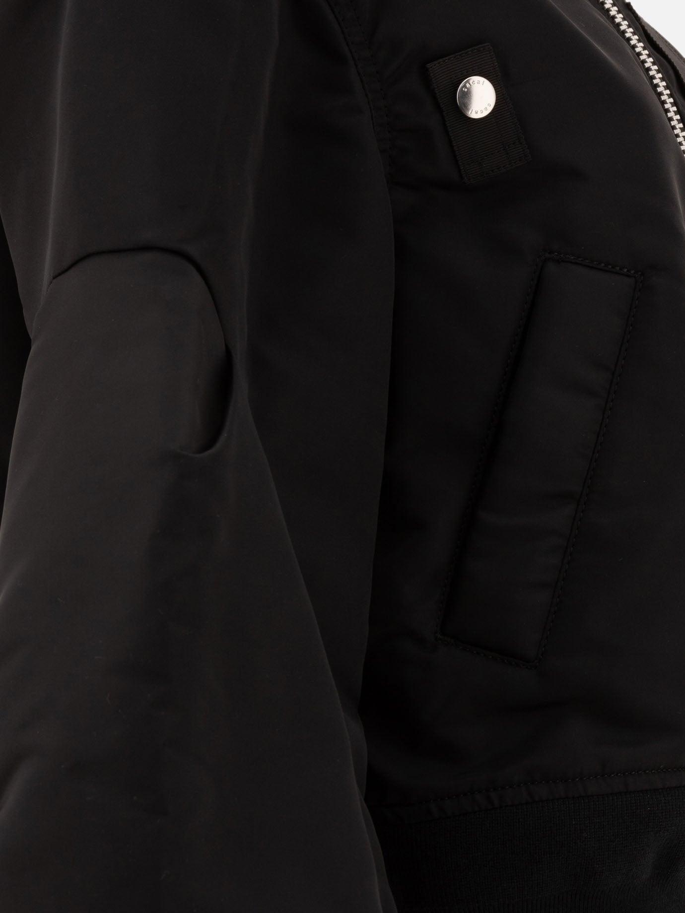 Bomber jackets Solid colour  Black - Sacai Women | PDP | VIETTI Online Store | thumbnail_4