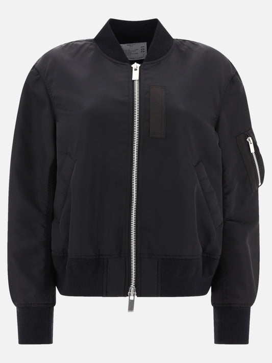 Bomber jackets 100% nylon  Black - Sacai Women | PLP | VIETTI Online Store 
