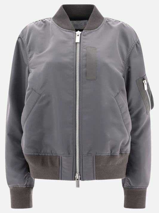 Bomber jackets 100% nylon  Grey - Sacai Women | PLP | VIETTI Online Store 
