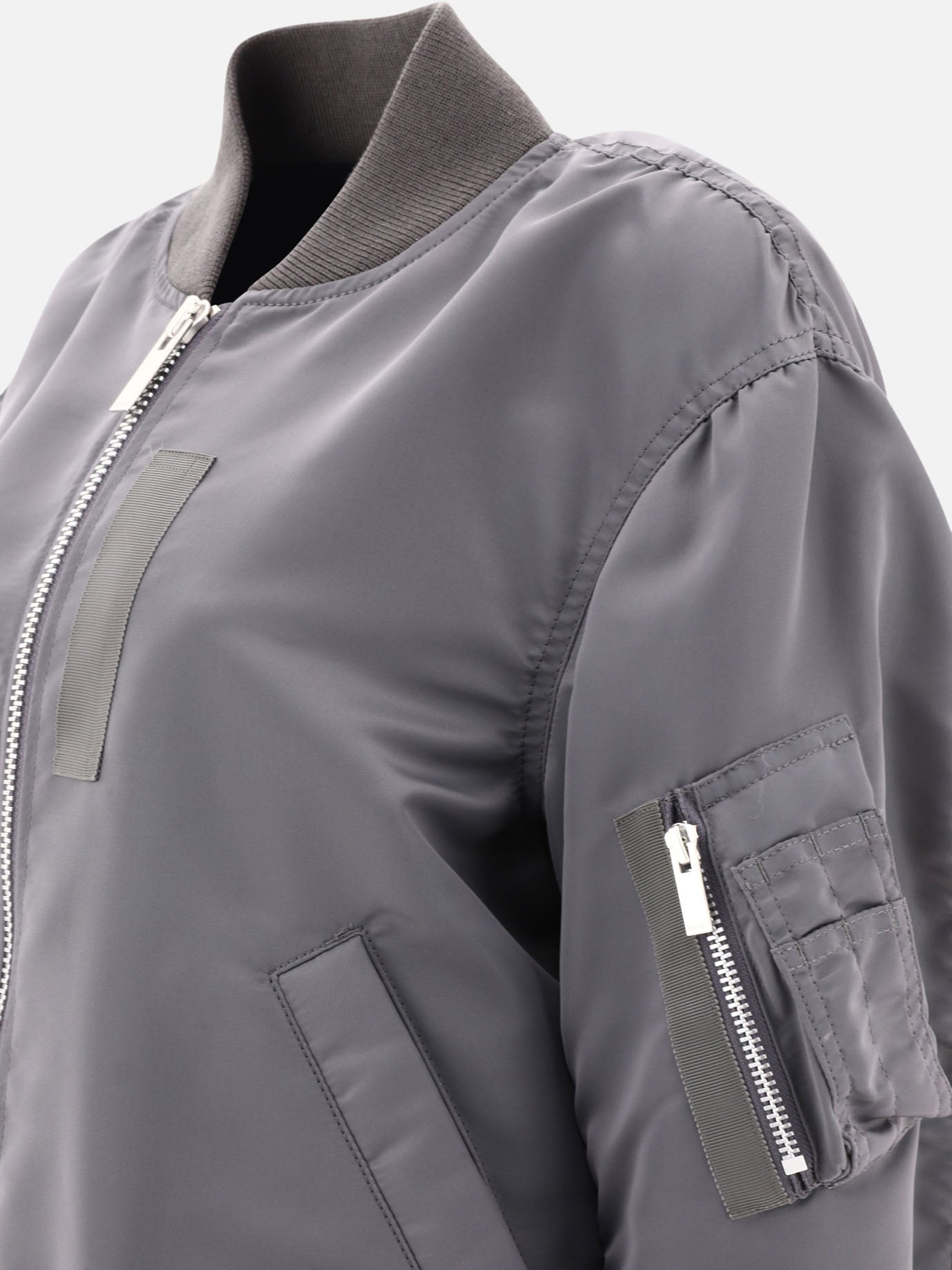 Bomber jackets 100% nylon  Grey - Sacai Women | PDP | VIETTI Online Store | Zoom-Modal_4
