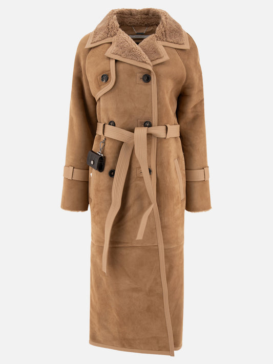 Long coats Solid colour  Beige - Saks Potts Women | PLP | VIETTI Online Store 
