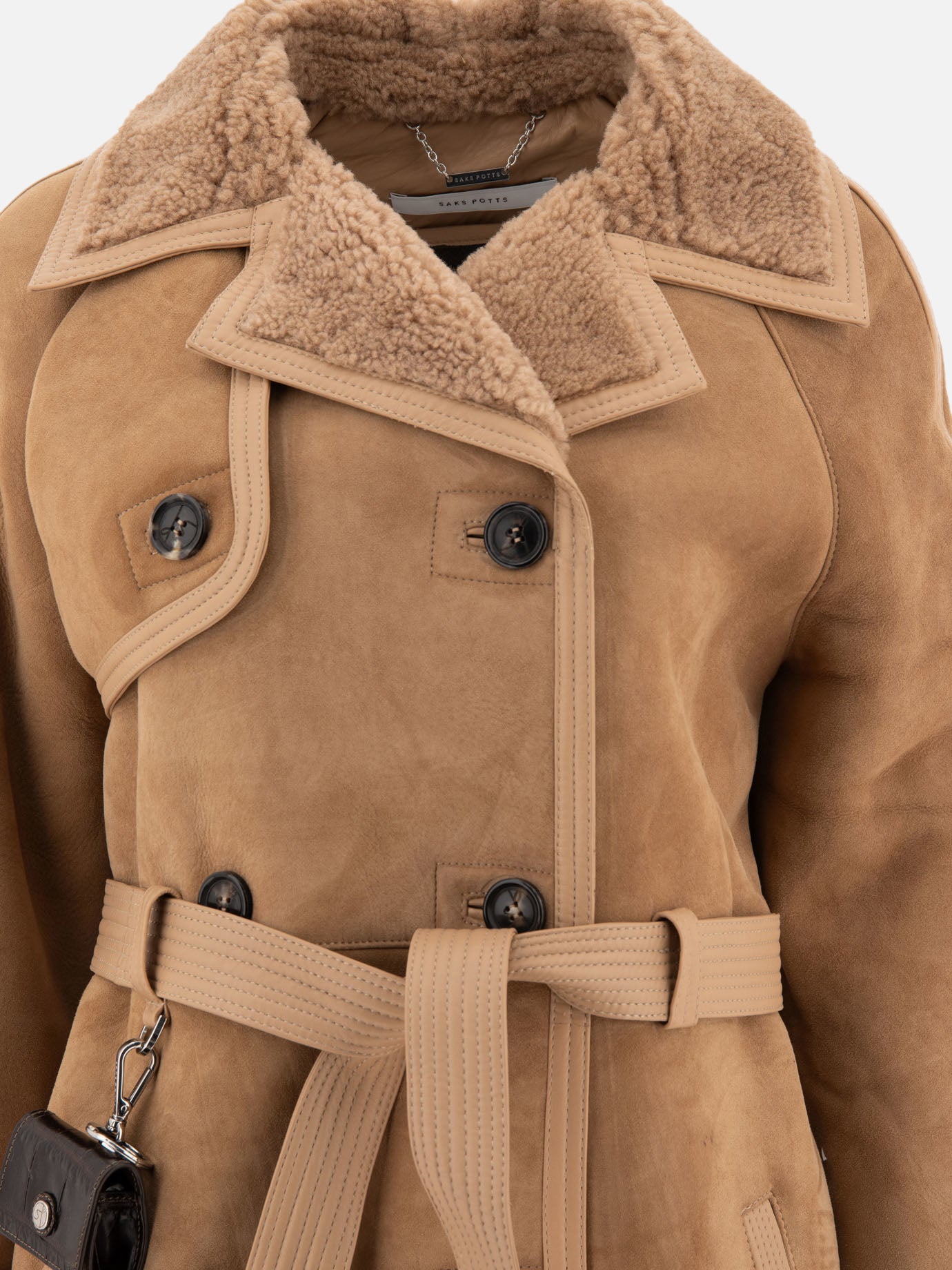 Long coats Solid colour  Beige - Saks Potts Women | PDP | VIETTI Online Store | thumbnail_3