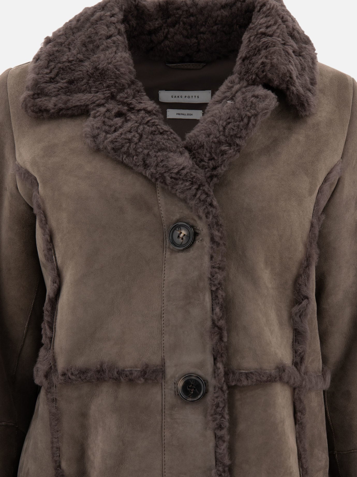 Long coats Solid colour  Grey - Saks Potts Women | PDP | VIETTI Online Store | thumbnail_3