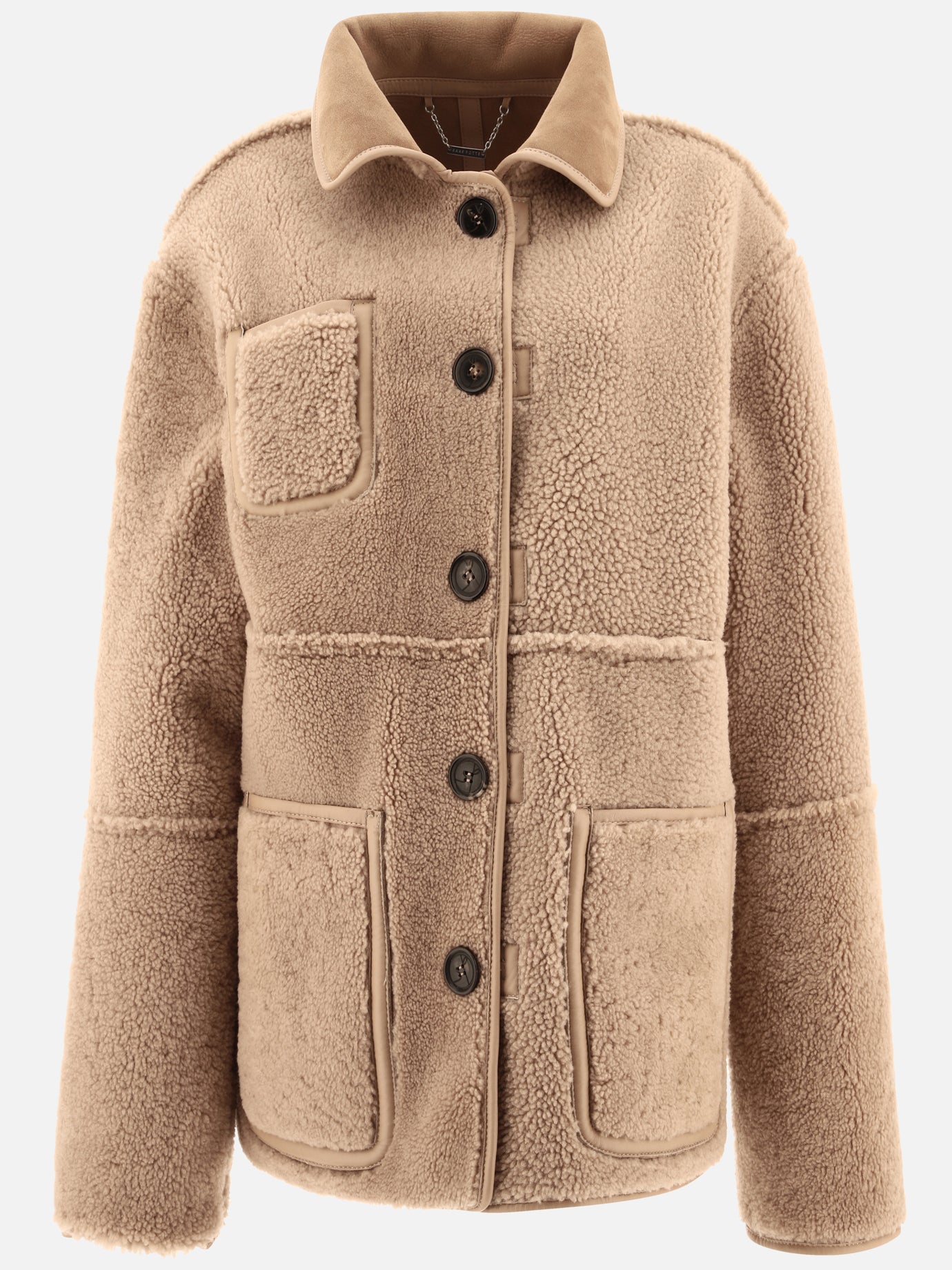 Shearling jackets Solid colour  Beige - Saks Potts Women | PDP | VIETTI Online Store | thumbnail_4