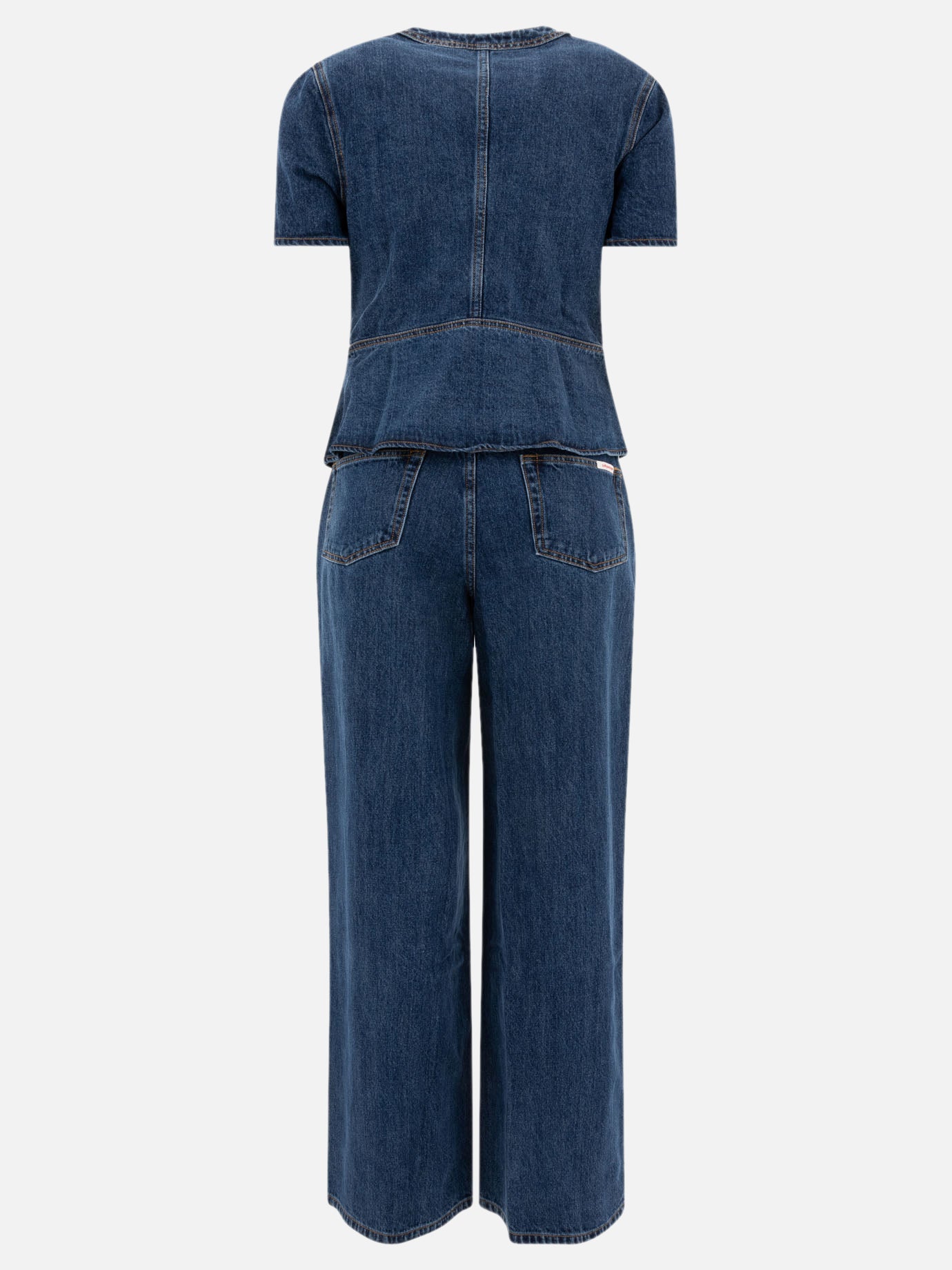 Self-portrait Denim jumpsuit Blue