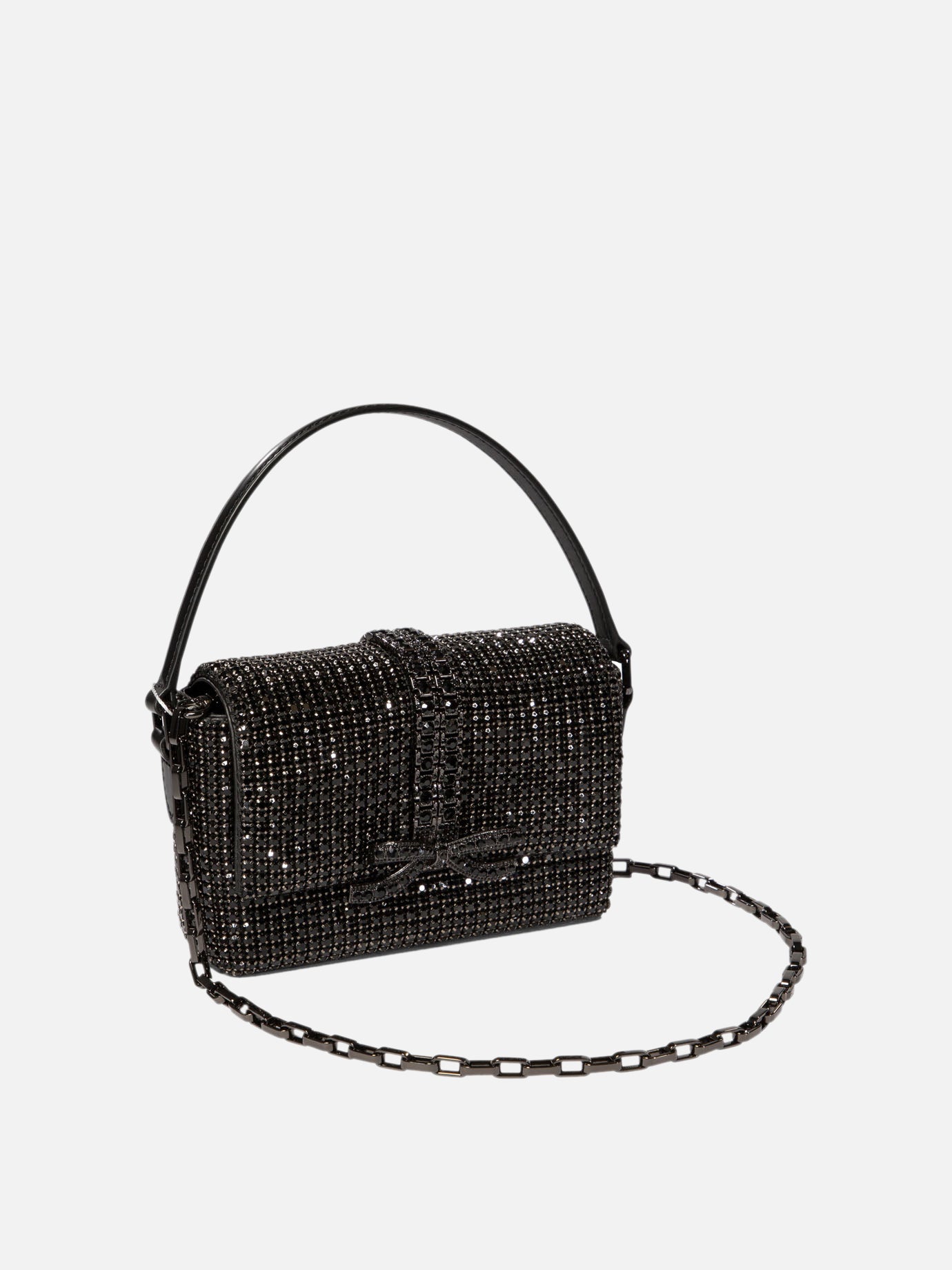 Shoulder bag with rhinestones