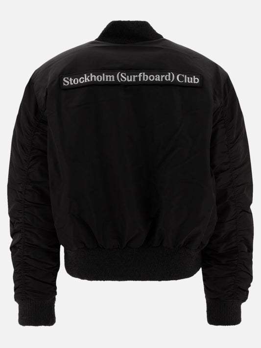 Bomber jackets Solid colour  Black - Stockholm Surfboard Club Men | PLP | VIETTI Online Store | 2
