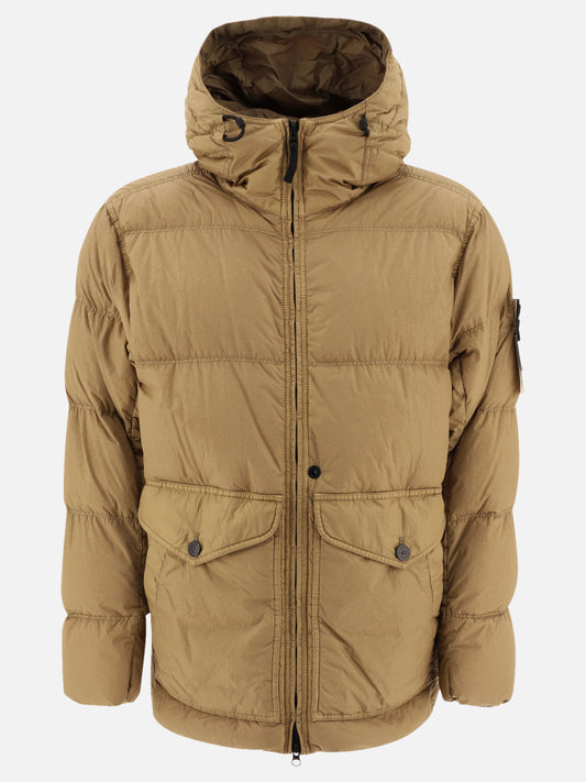 Down jackets Solid colour  Brown - Stone Island Men | PLP | VIETTI Online Store 
