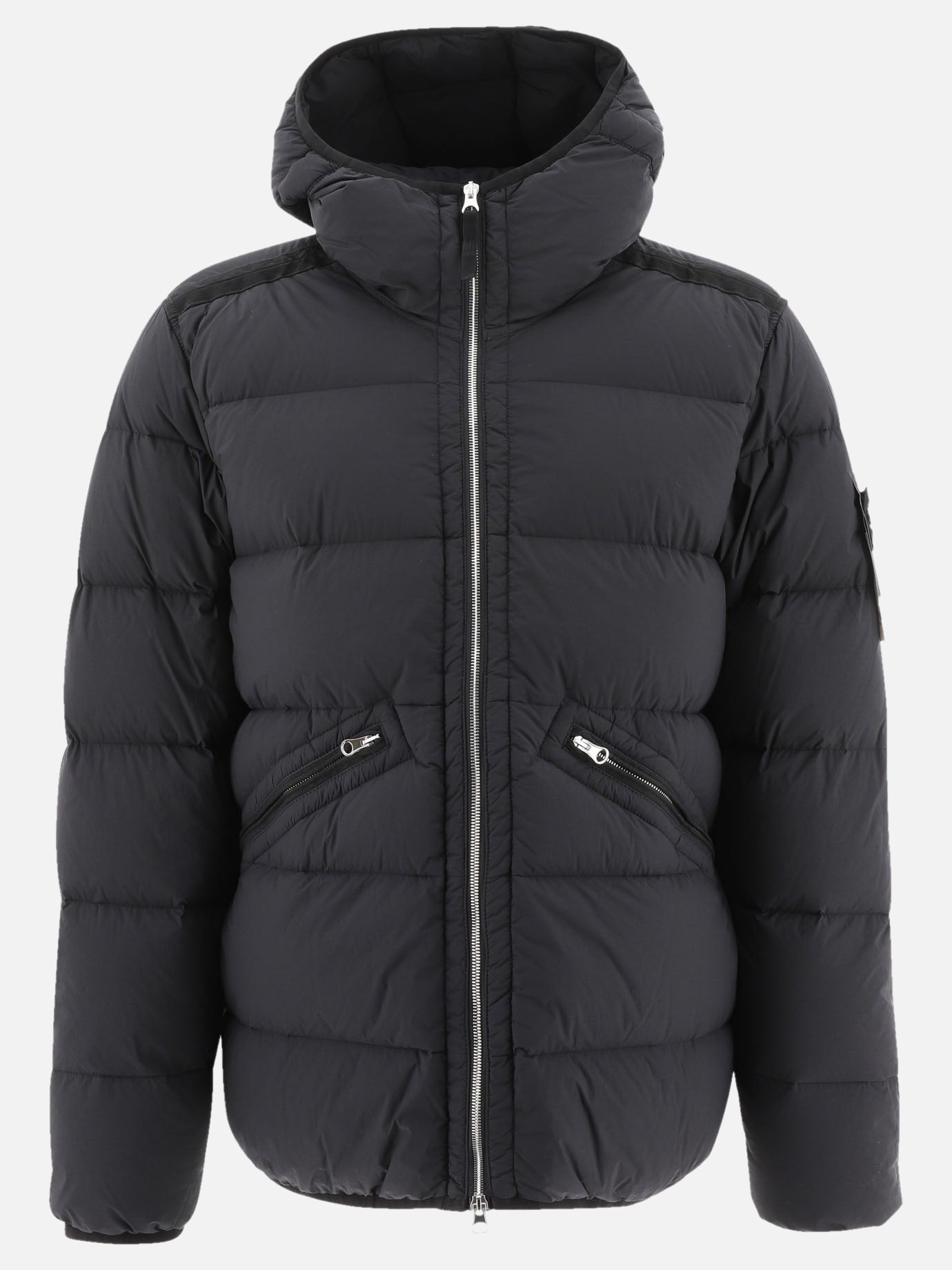 Down jackets Solid colour  Black - Stone Island Men | PDP | VIETTI Online Store | Zoom-Modal

