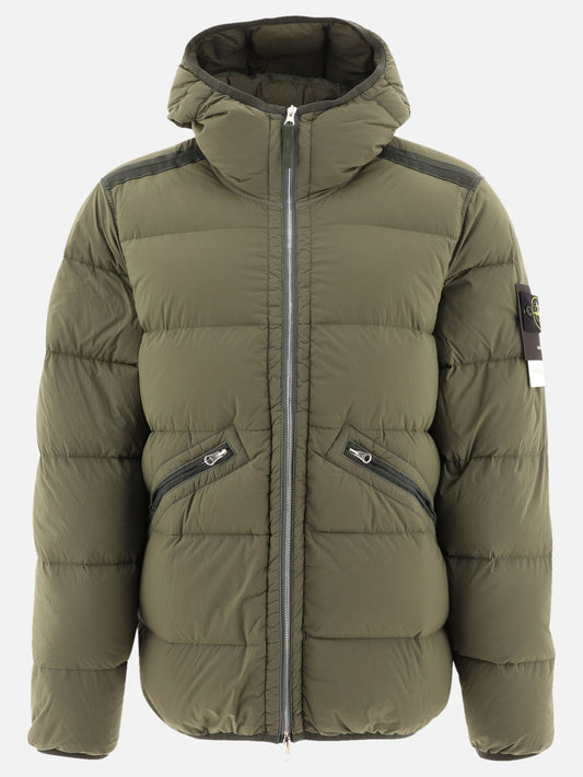 Down jackets Solid colour  Green - Stone Island Men | PLP | VIETTI Online Store 
