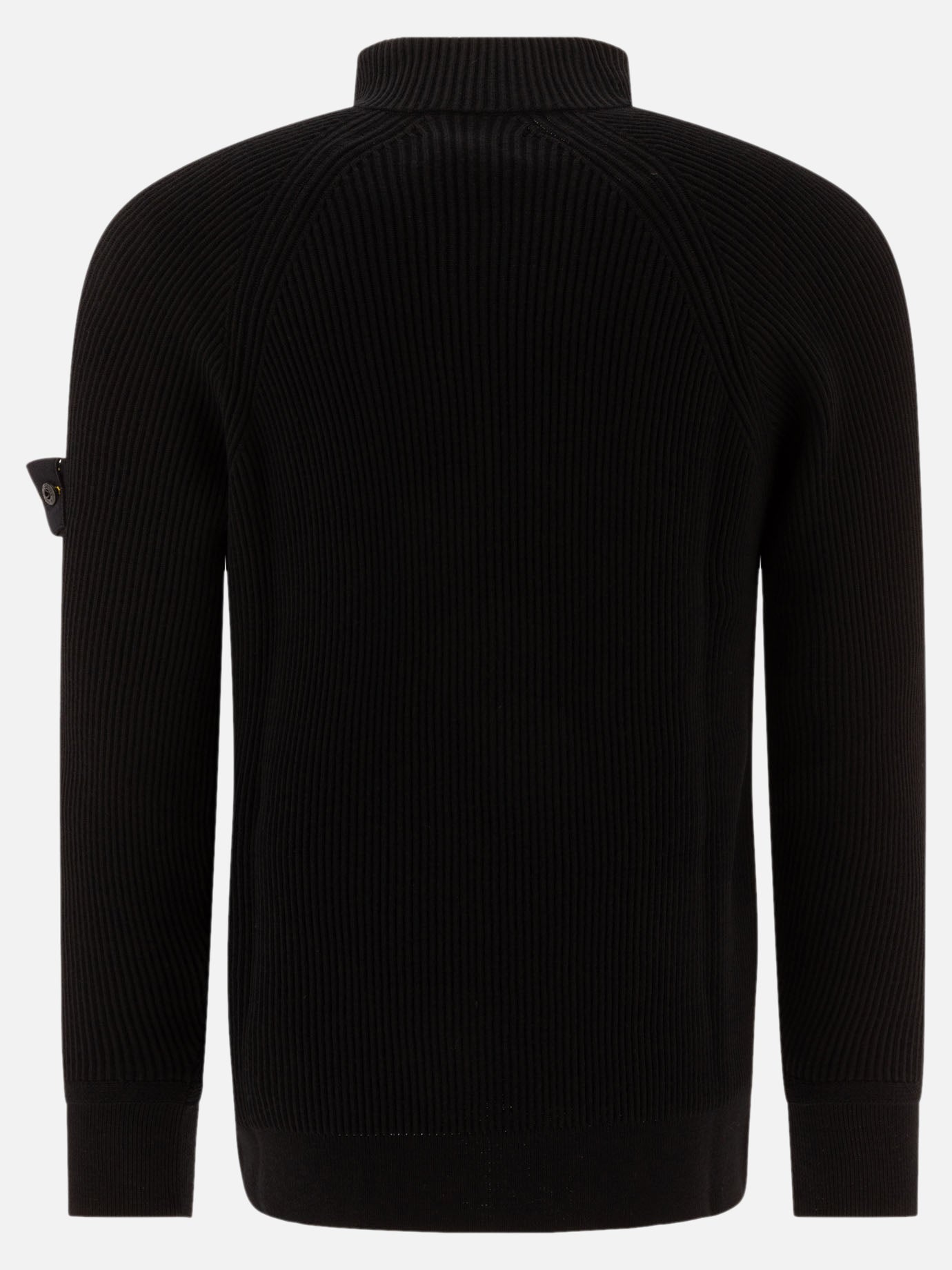 Stone Island "Compass" zippered sweater Black