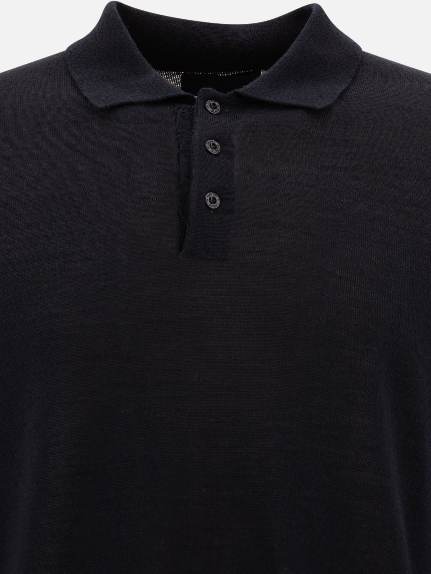 Stone Island “Ghost” knit polo shirt Blue