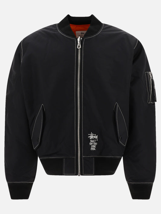 Stüssy "Built" reversible bomber jacket Black