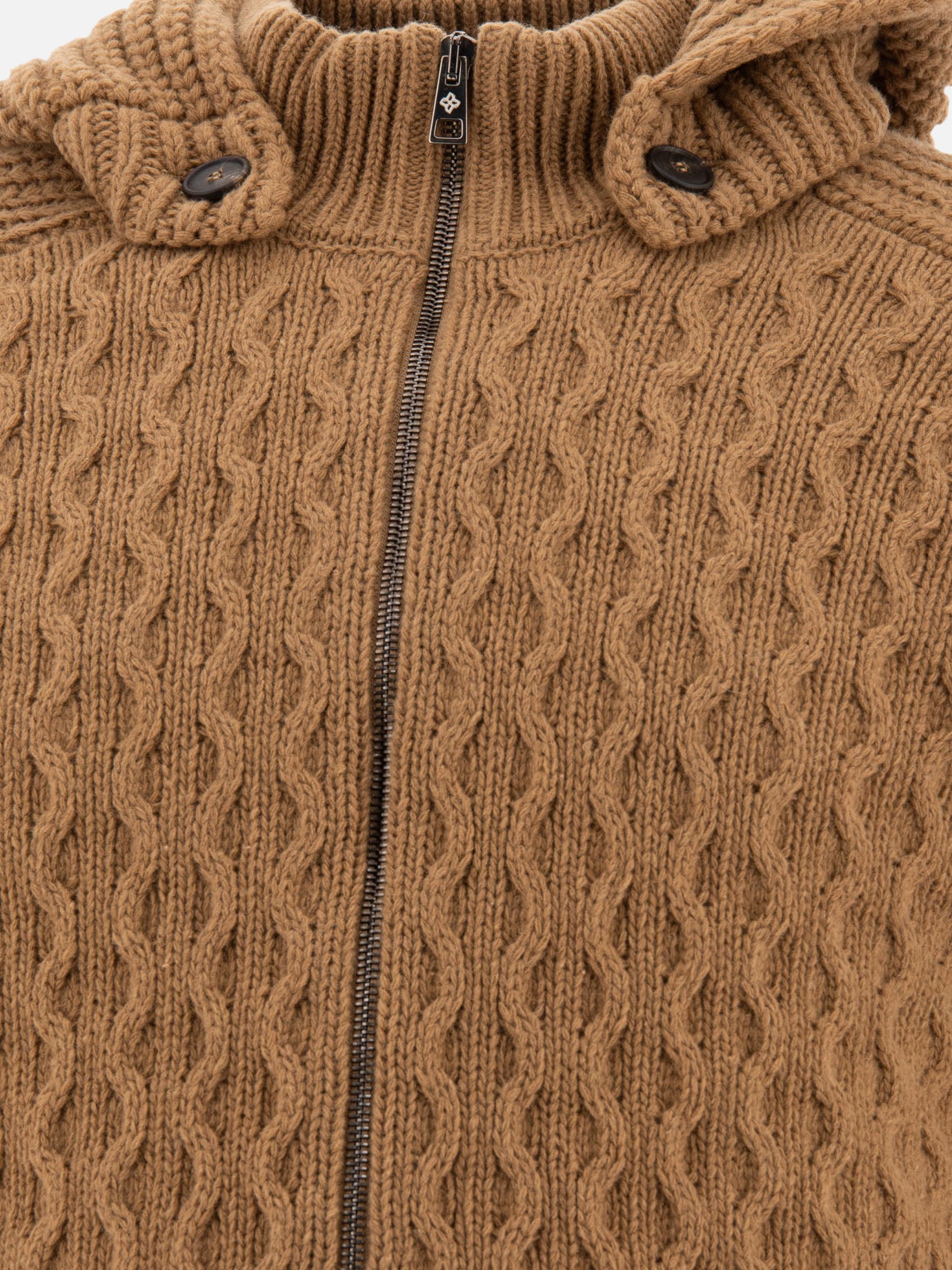 Tagliatore &quot;Aspen&quot; hooded sweater with zipper 19440875_50 Brown thumbnail_3