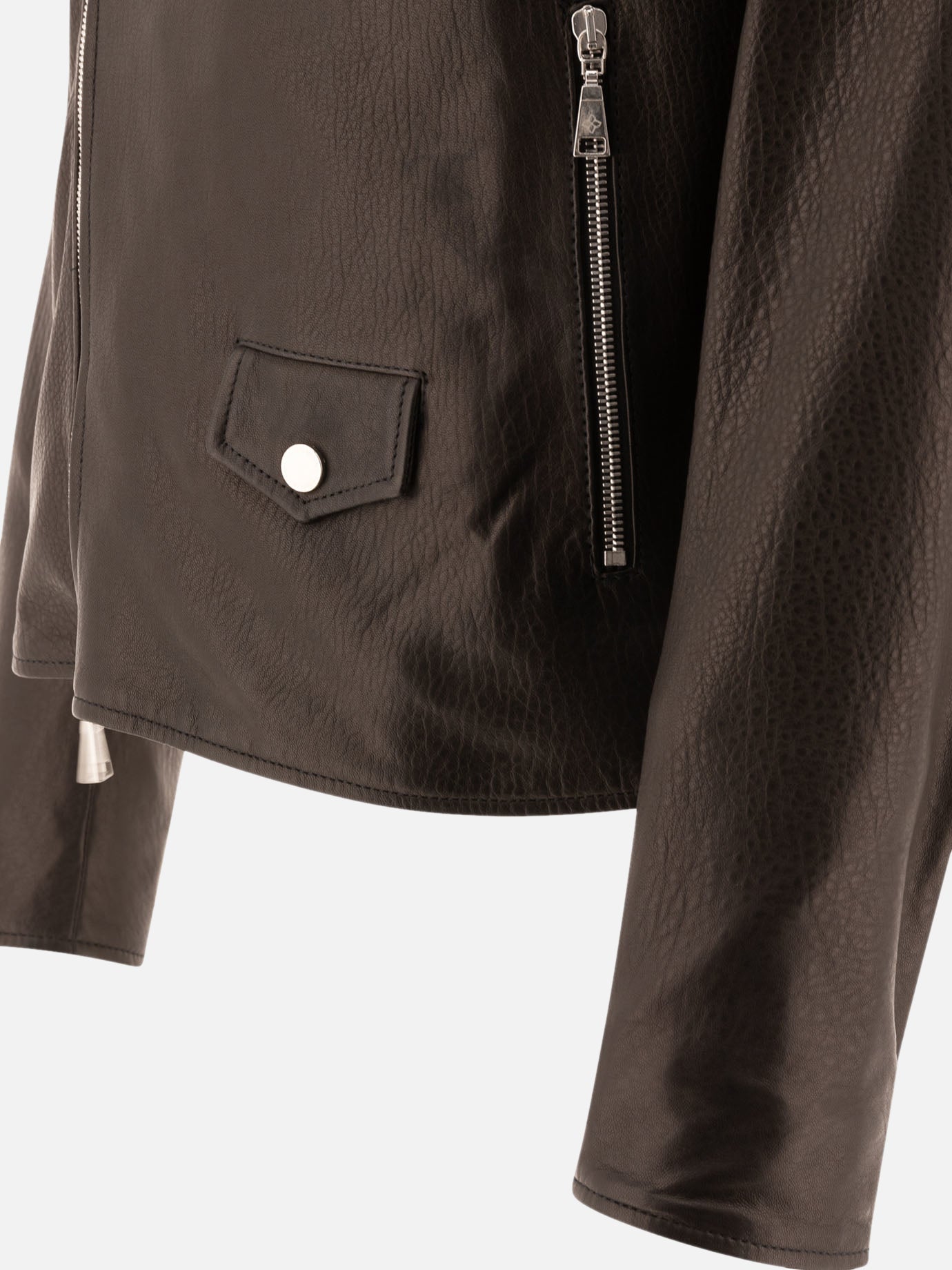 Leather jackets Solid colour  Black - Tagliatore Men | PDP | VIETTI Online Store | thumbnail_4