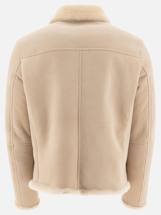 Shearling jackets Solid colour  Beige - Tagliatore Men | PLP | VIETTI Online Store | 2
