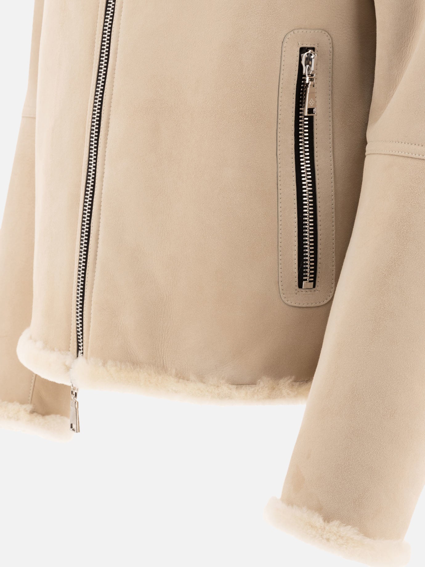 Shearling jackets Solid colour  Beige - Tagliatore Men | PDP | VIETTI Online Store | thumbnail_4