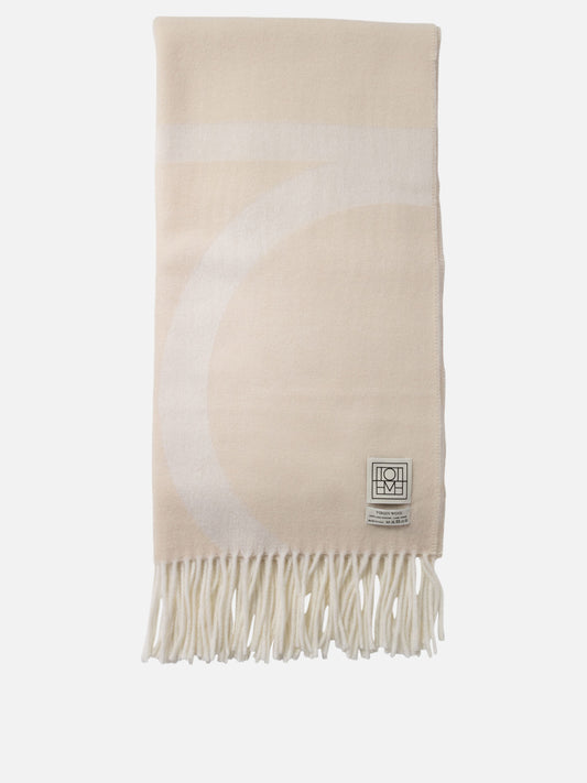 Toteme "Monogram Jacquard" scarf White