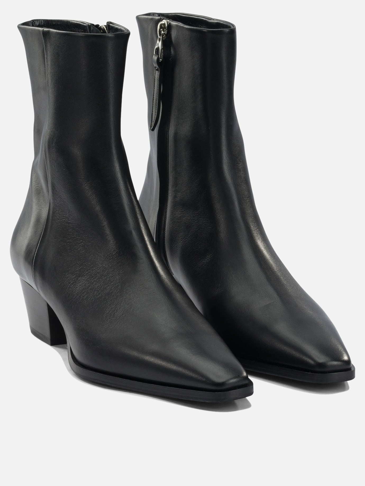 Zipped boots 100% leather - 70% leather 30% rubber  Black - Aeyde Women | PDP | VIETTI Online Store | thumbnail_2