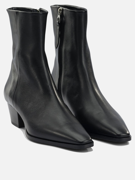 Zipped boots 100% leather - 70% leather 30% rubber  Black - Aeyde Women | PDP | VIETTI Online Store | 2
