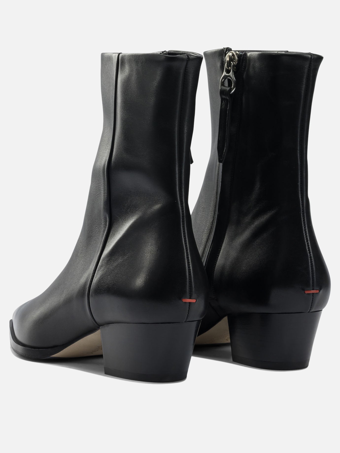 Zipped boots 100% leather - 70% leather 30% rubber  Black - Aeyde Women | PDP | VIETTI Online Store | thumbnail_4