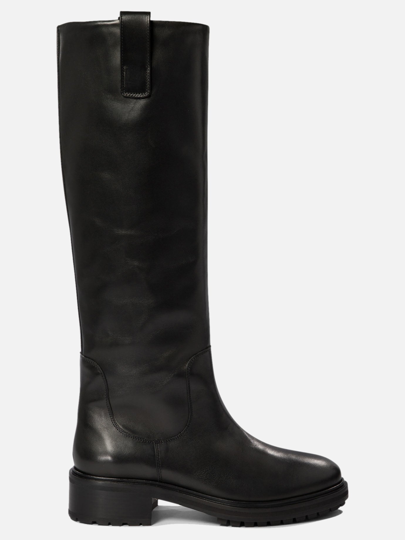 Knee-high 100% leather - 100% rubber  Black - Aeyde Women | PDP | VIETTI Online Store | thumbnail