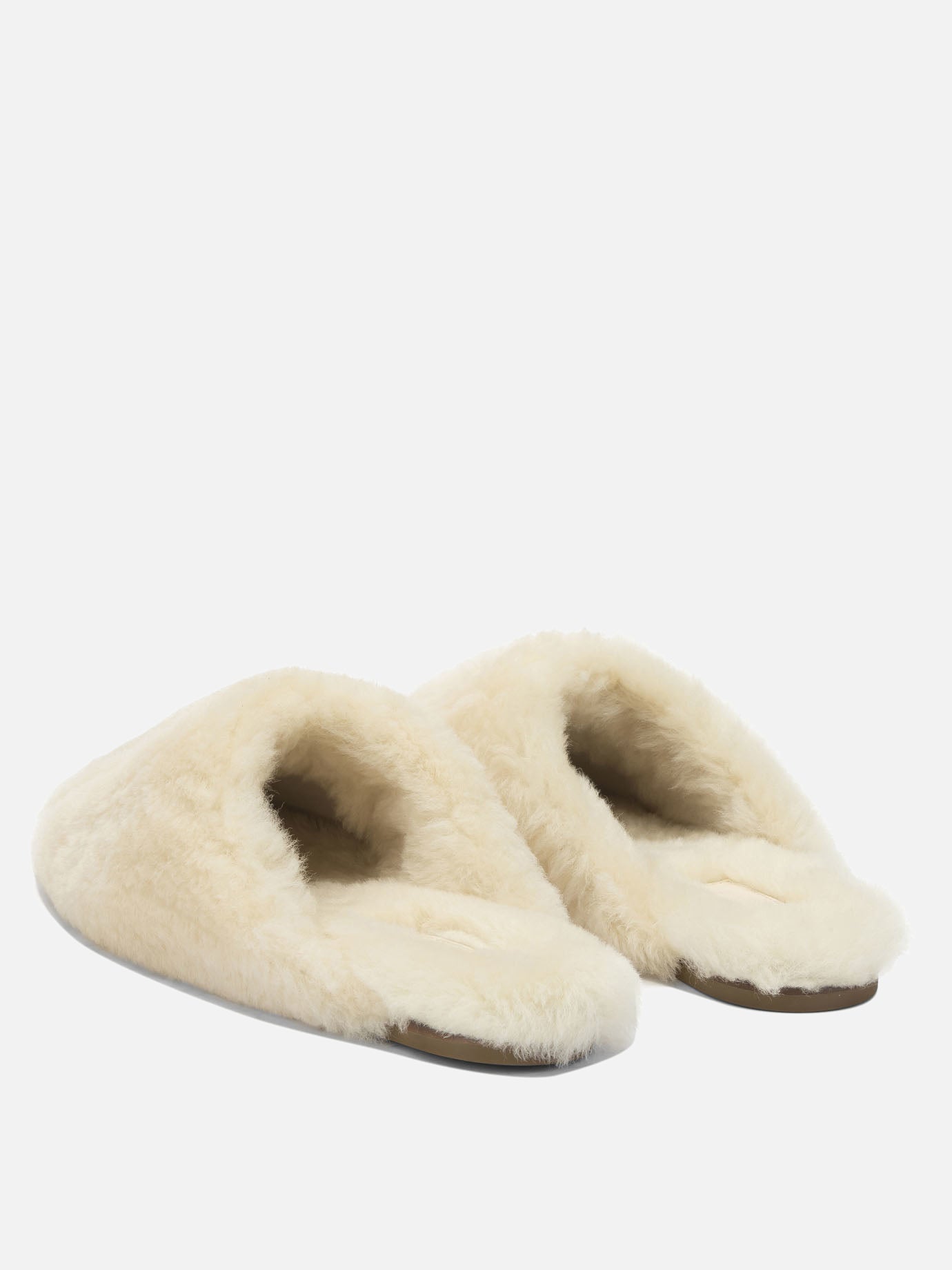 Slippers 100% shearling on calf leather - 100% leather  White - Aeyde Women | PDP | VIETTI Online Store | Zoom-Modal_4
