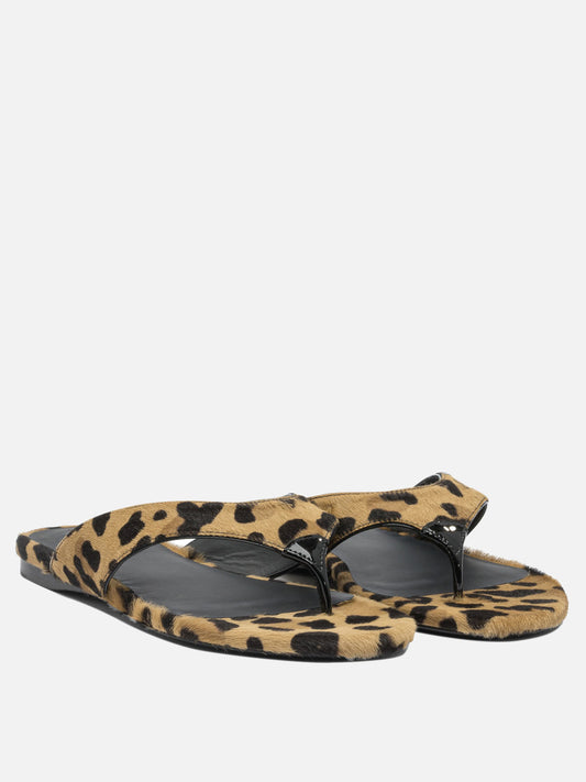 Flat sandals 100% leather - 100% leather  Brown - Alaïa Women | PLP | VIETTI Online Store | 2
