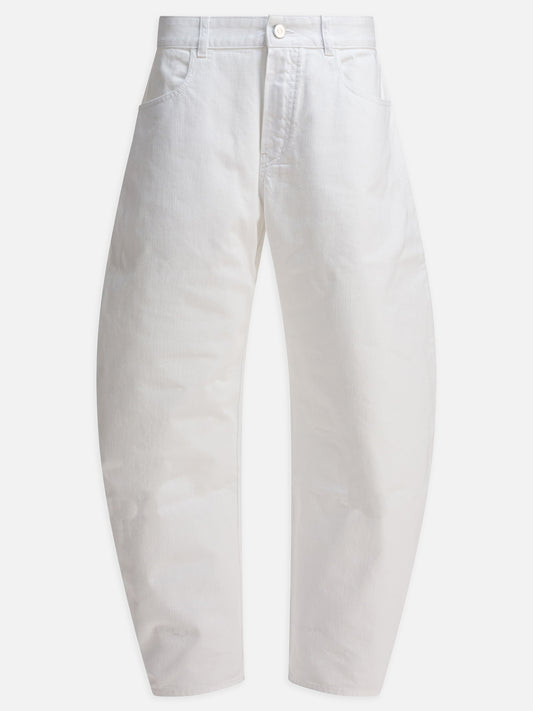 Alaïa Low waist rounded jeans 15012618_36 White 1