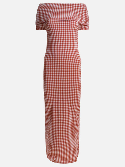 Midi dresses Gingham  Pink - Alaïa Women | PLP | VIETTI Online Store 
